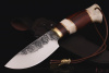 Нож "Сова" клинок 95х18. Рукоять рог, Палисандр.